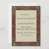 Invitation Tapis Persan Rouge Bleu Classique (Dos)