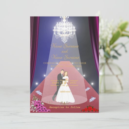 Invitation Tapis rouge (Debout devant)