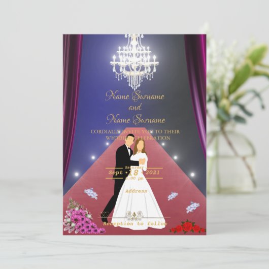 Invitation Tapis rouge (Debout devant)