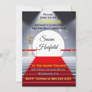 Invitation Tapis Rouge Hollywood