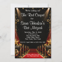 Tapis Rouge Hollywood Bat Mitzvah Anniversaire Inv