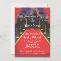 Tapis Rouge Hollywood Bat Mitzvah Anniversaire Inv