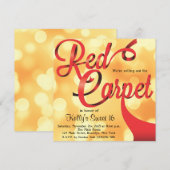 Invitation Tapis rouge Hollywood Sweet 16 Anniversaire Invita (Devant / Derrière)