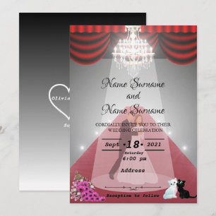 Invitation Tapis rouge lustré de cristal