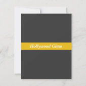 Invitation Tapis rouge, soirée à thème hollywoodienne, annive (Dos)