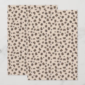 Invitation Tapisserie Empreinte de léopard classique (Devant / Derrière)