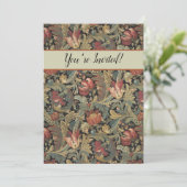 Invitation Tapisserie florale riche Brocade Antique Classique (Debout devant)