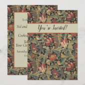 Invitation Tapisserie florale riche Brocade Antique Classique (Devant / Derrière)