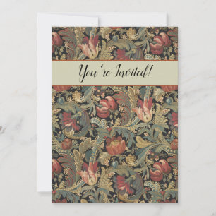 Invitation Tapisserie florale riche Brocade Antique Classique