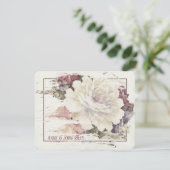 Invitation Tapisserie Rose vintage texture (Debout devant)