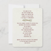 Invitation Tapisserie Rose vintage texture (Dos)