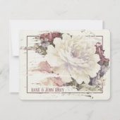 Invitation Tapisserie Rose vintage texture (Devant)