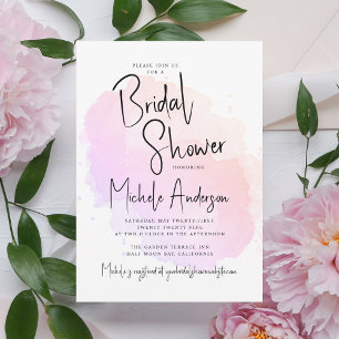 Invitation Tapisserie typographique moderne pour douche de ma