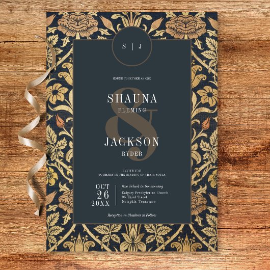 Invitation Tapisserie victorienne William Morris Floral Maria