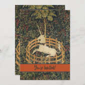 Invitation Tapisseries Unicorne Tapisserie classique (Devant / Derrière)