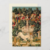 Invitation Tapisseries Unicorne Trouvé Légende Mythique (Devant / Derrière)