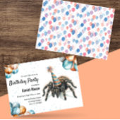 Invitation Tarantula Déplaisante mignonne Spider Bug fête d'a