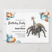 Invitation Tarantula Déplaisante mignonne Spider Bug fête d'a (Devant)