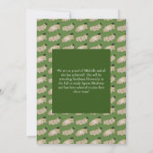 Invitation Tardigrade Graduation Party Moss Piglet Ours d'eau (Dos)