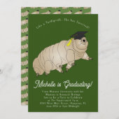 Invitation Tardigrade Graduation Party Moss Piglet Ours d'eau (Devant / Derrière)