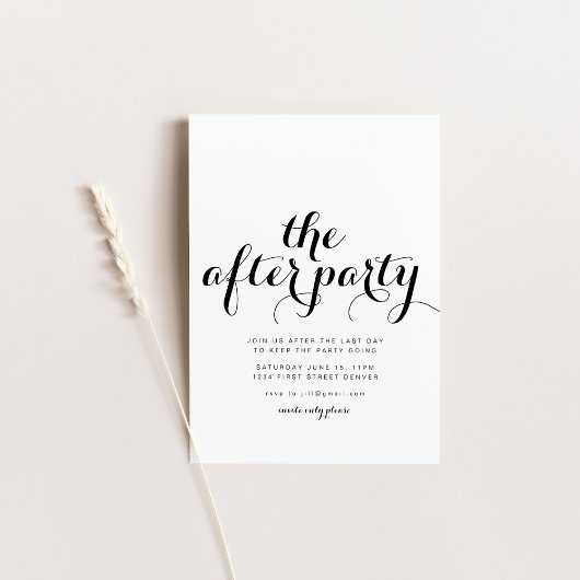 Invitation tardive du Mariage d'After Party