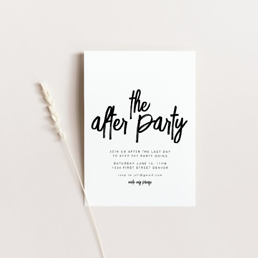 Invitation tardive du Mariage d'After Party