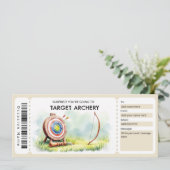 Invitation Target Archery Gift Ticket  (Debout devant)