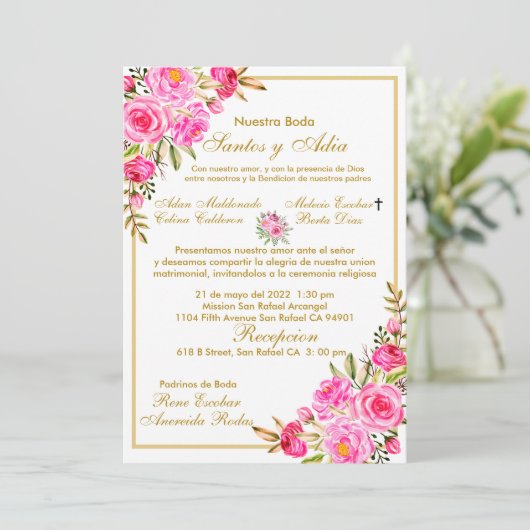Invitation Targeta de boda (Debout devant)