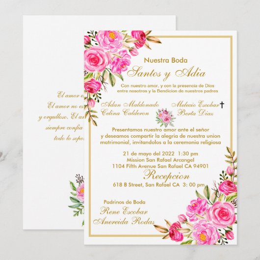 Invitation Targeta de boda (Devant / Derrière)