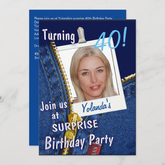 Invitation Tarif spécial fête d'anniversaire (Devant / Derrière)