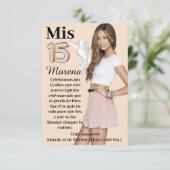 Invitation Tarjeta de invitación de 15 años (Debout devant)