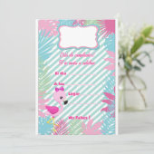 Invitation Tarjeta de Invitación Flamenco Baby (Debout devant)