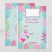 Invitation Tarjeta de Invitación Flamenco Baby (Devant / Derrière)