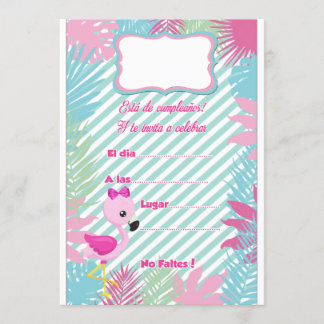 Invitation Tarjeta de Invitación Flamenco Baby