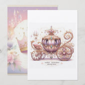 Invitation Tarjeta invitación Cumpleaños Princess (Devant / Derrière)