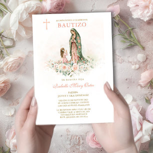 Invitation Tarjeta Personalizada Bautizo Niña