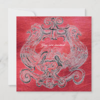 TAROT/ ANTIQUE FLORENTINE GROTESQUE Rouge Noir