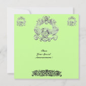 Invitation TAROT/ ANTIQUE FLORENTINE GROTESQUE Vert Blanc (Dos)