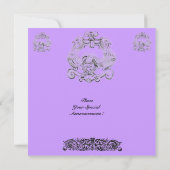 Invitation TAROT / ANTIQUE FLORENTINE GROTESQUE Violet Blanc (Dos)