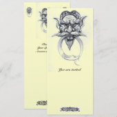 Invitation TAROT/ANTIQUE GROTESQUE IMAGINAIRE Black White Pea (Devant / Derrière)
