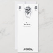 Invitation TAROT / ANTIQUE GROTESQUE IMAGINAIRE noir blanc (Dos)