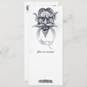 Invitation TAROT / ANTIQUE GROTESQUE IMAGINAIRE noir blanc (Devant / Derrière)
