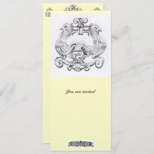 INVITATION TAROT/ IMAGINAIRE FLORENTINE ANTIQUE (Devant / Derrière)