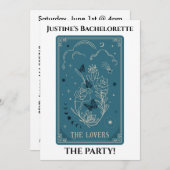 Invitation Tarot Les Amoureux Bachelorette Party (Devant / Derrière)