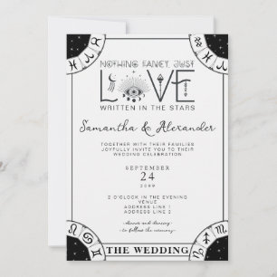 Invitation Tarot Mariage céleste Signes Zodiaques Mal Oeil Lu