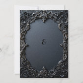 Invitation Tarot Moderne Gothique Noir et Or Monogramme (Dos)