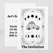 Invitation Tarot Mystique Fortune Astrologique Zodiaque Céles (Devant / Derrière)