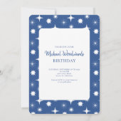 Invitation Tarot Skeleton Blue Birthday (Dos)