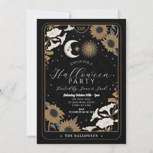 Invitation Tarot Sun Moon Aligner les esprits d'Halloween