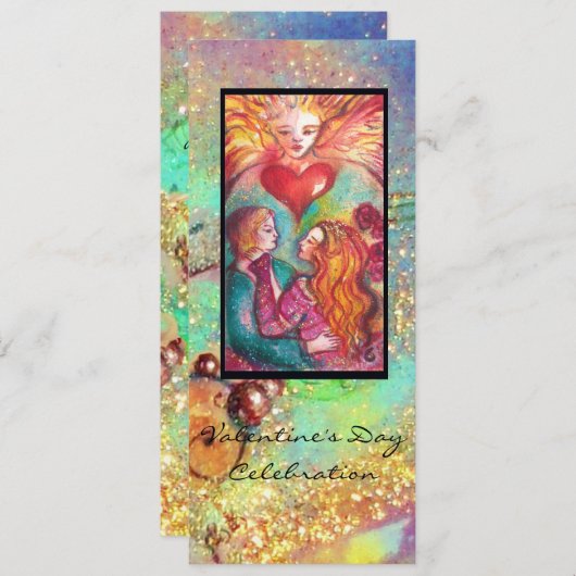 Invitation TAROTS DE L'OMBRE PERDUE, AMANTS Saint-Valentin (Devant / Derrière)